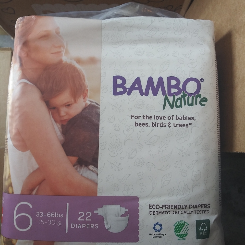 Bambo size 6 diapers